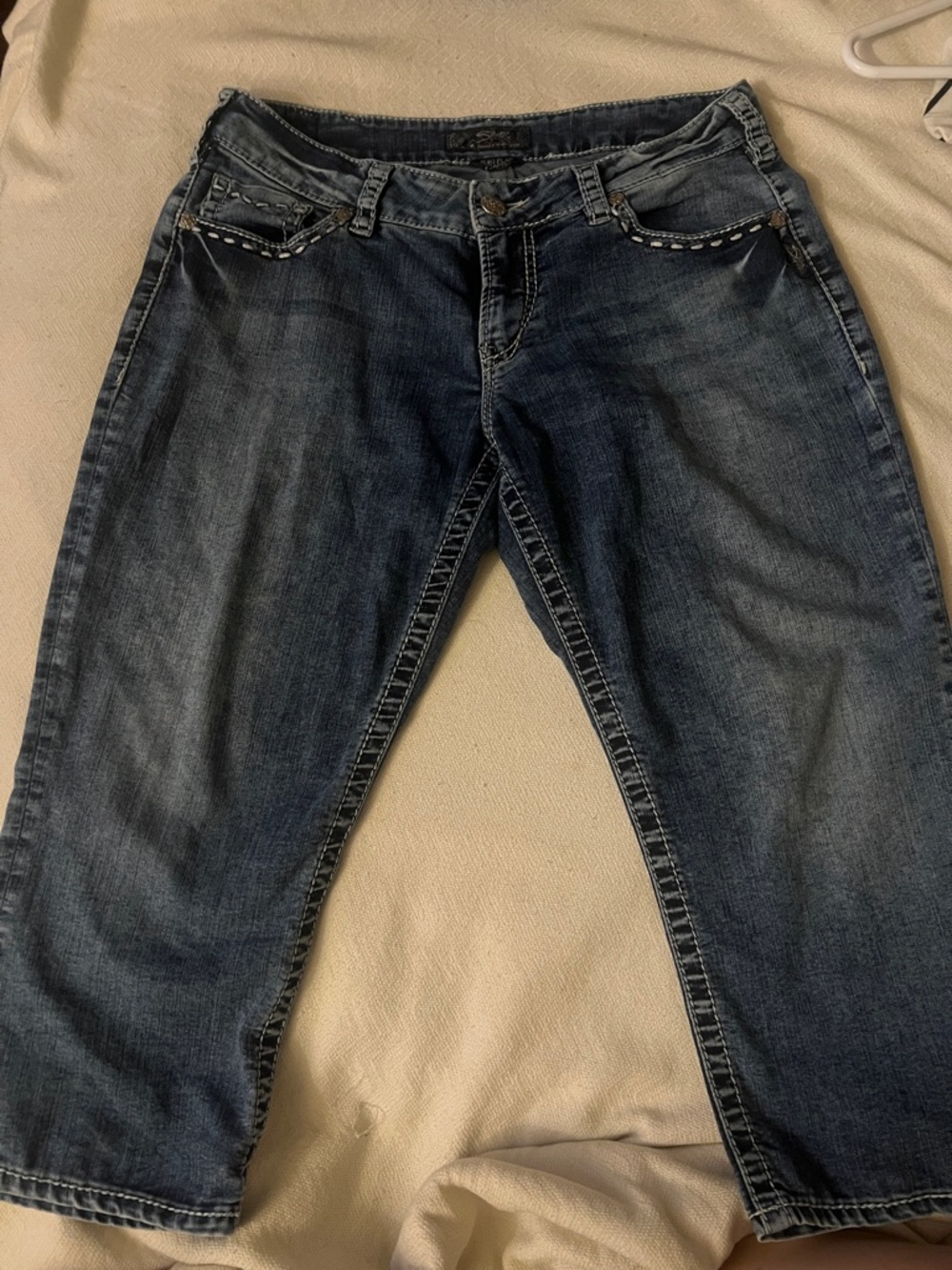 Silver Jeans Blue Suki Flap Capri